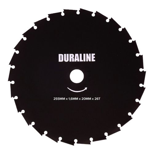 LAMINA P/ ROCADEIRA DURALINE  26 DENTES -  DIAM. 255MM X 20 MM ESP. 1,6MM