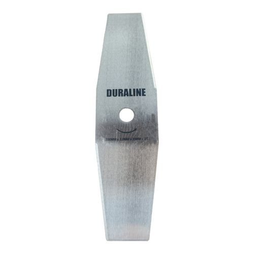 LAMINA P/ ROCADEIRA DURALINE 2 PONTAS COMPR. 350MM FURO 20.0MM E ESP. 2,0MM - COR ACO ESCOVADO